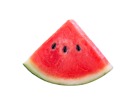 closeup of some pieces of refreshing watermelon on transparent png