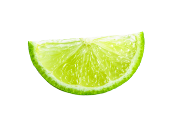 Juicy slice of lime isolated on transparent png