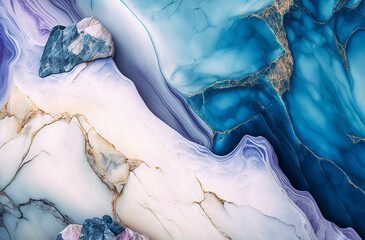 Swirls of multi color marble . Liquid marble texture. Fluid art. abstract waves skin wall luxurious art ideas. Generative AI
