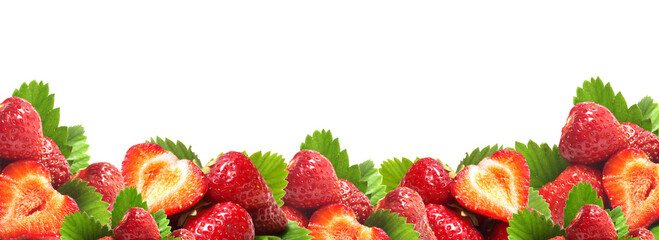 Strawberry fruit frame isolated