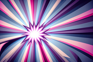 Background with a stunning abstract starburst design in blue, purple, and pink hues. Generative AI