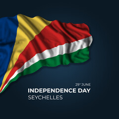 Seychelles independence day greetings card