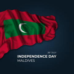 Maldives independence day greetings card