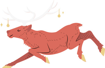 christmas reindeer illustration.