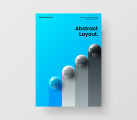 Isolated handbill vector design illustration. Premium realistic balls banner concept.
