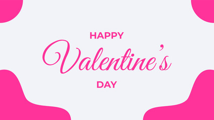 Happy Valentine's Day Banner Design. Suitable to use on Valentine's Day Event