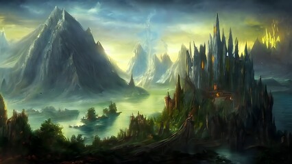 Epic Fantasy Landscape Painting