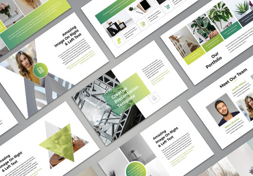 Modern Presentation Layouts with Editable Elements