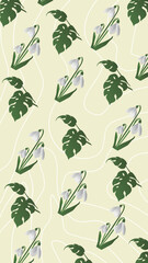 Flower Pattern Portrait Background vector