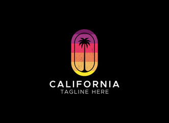 California vector illustration, for logo print and other uses.