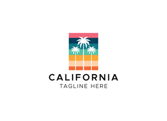 California vector illustration, for logo print and other uses.