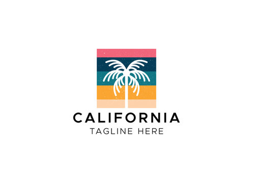 California vector illustration, for logo print and other uses.