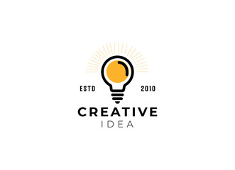 Creative idea vector design. Smart writer logotype