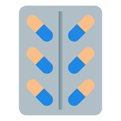 pills flat icon