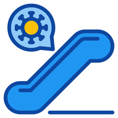 escalator two tone icon