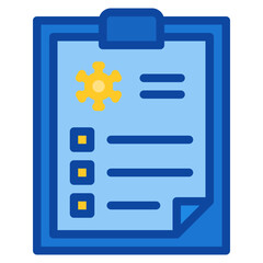 medical report two tone icon