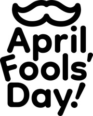 April fools day element linear icon.