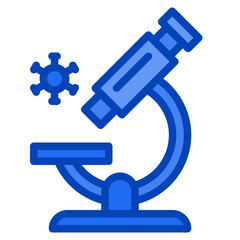 microscope blue icon