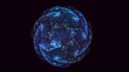 3D rendering abstract circle light background