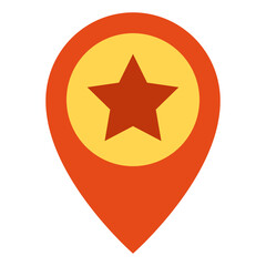 star pin flat icon