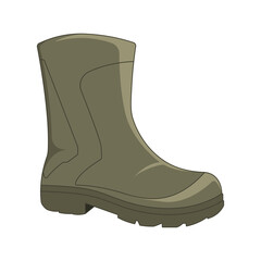 Rain boots waterproof vector illustration