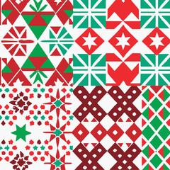 Christmas Themed Geometric Pattern