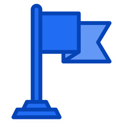 flag blue icon