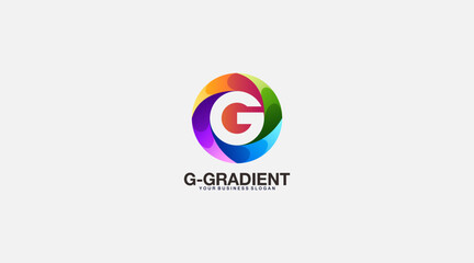 Letter g gradient logo design vector illustration