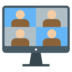 conference flat icon