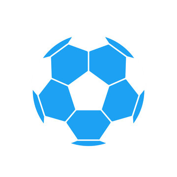 Twiiterカラー　サッカーボール　シンプルなイラスト　アイコン