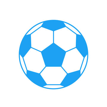 Twiiterカラー　サッカーボール　シンプルなイラスト　アイコン