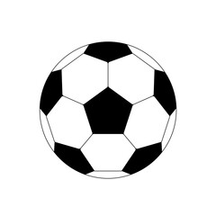 サッカーボール　シンプルなイラスト　アイコン