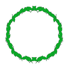 Clip art of leaf ring frame