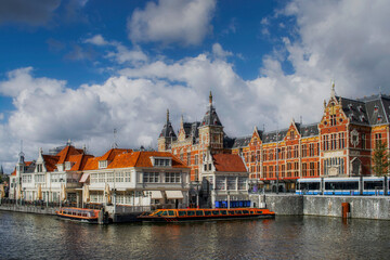 Naklejka premium The City of Amsterdam, the Netherlands