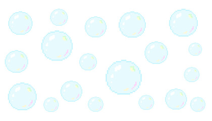 Pixel Art Soap Bubble Pattern