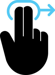 Fingers swipe icon.
