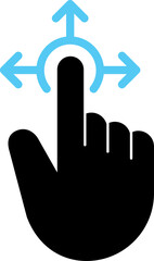 Fingers swipe icon.