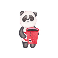 Valentine's Panda, Panda Vector illustration