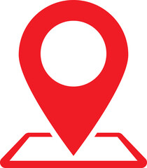 Red location point pin icon.