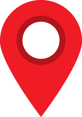 Red location point pin icon.