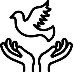 Fototapeta premium Set the bird free, Liberty symbolic.