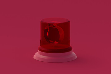Flasher of magenta on red background. Color of the year 2023. 3d render