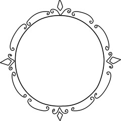 Hand drawn circle frame