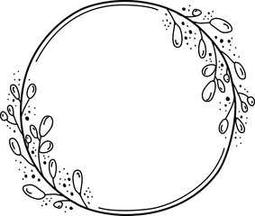 Hand drawn circle frame