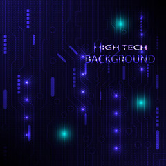 circuit board background vector, blue glow high tech technology line illustration, technology vector background, modern electronic circuit.