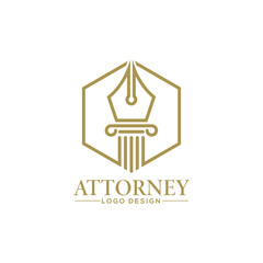 lawyer firm logo design concept.