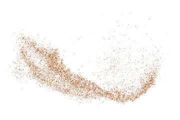 Naklejka na ściany i meble Coffee Color Grain Texture Isolated on White Background. Chocolate Shades Confetti. Brown Particles. Digitally Generated Image. Vector Illustration, EPS 10.