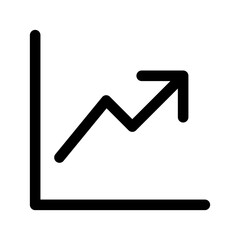 Growth Chart Icon Vector Symbol Design Illustration