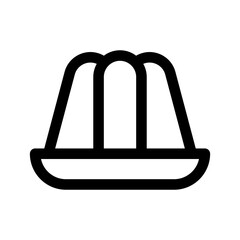 Pudding Icon Vector Symbol Design Illustration