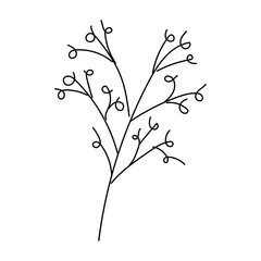 Abstract Flower Leaf single line